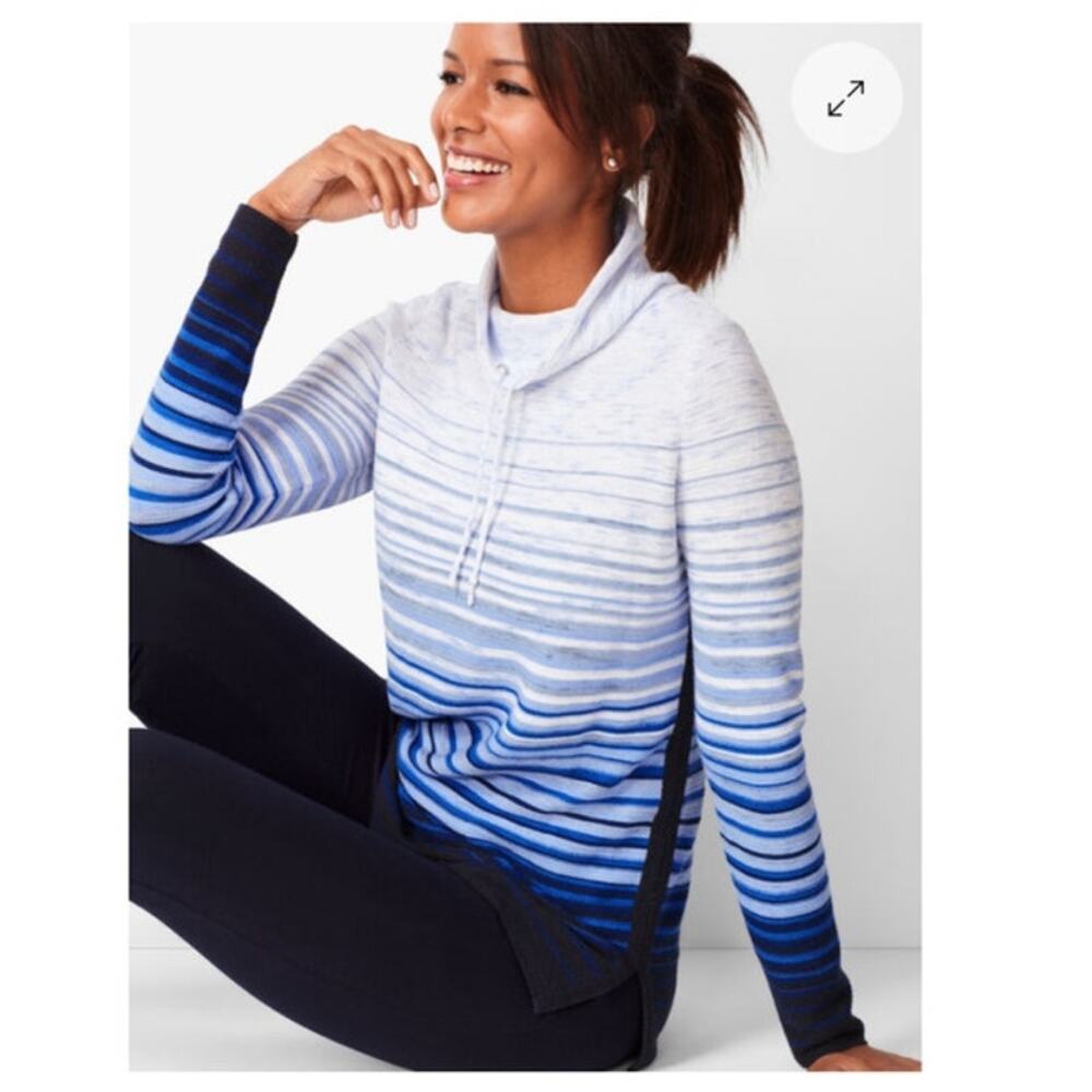 T By Talbots Drawstring Cowlneck Lightweight Swea… - image 3